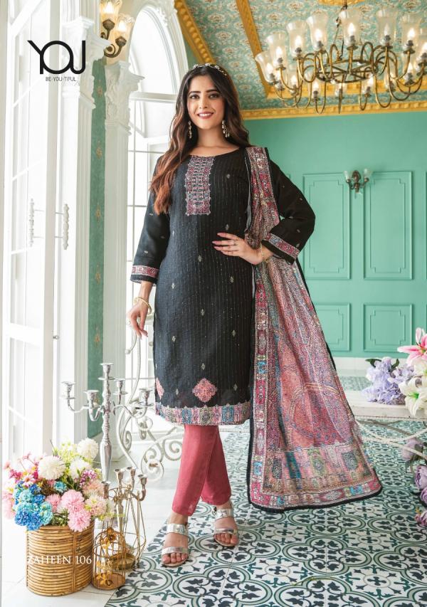 Wanna Zaheen Chanderi Sequence Designer Readymade Suit